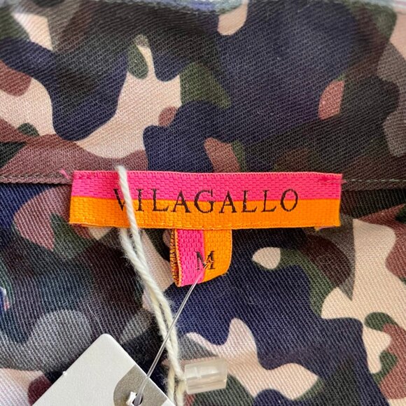 Anthropologie Vilagallo Floral Embroidered Beaded Camo Jacket Size M NWT - Picture 10 of 11